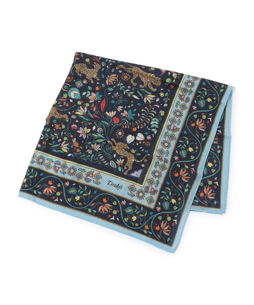 DRAKE'S(ドレイクス) スカーフ バンダナ Drake's TIGER GARDEN PRINT DRAKE'S(ドレイクス) スカーフ バンダナ Drake's TIGER GARDEN PRINT