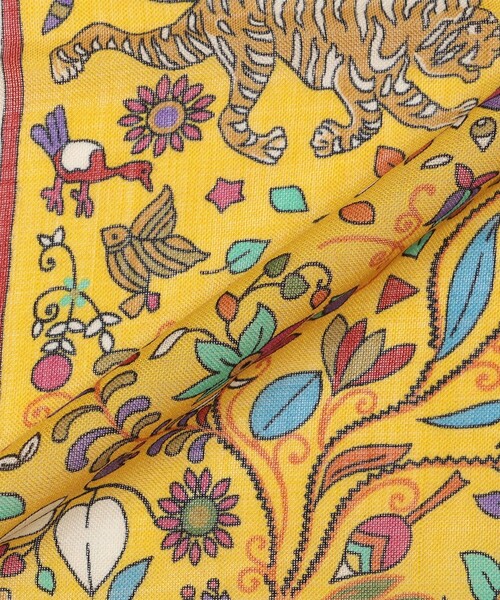 DRAKE'S（ドレイクス） スカーフ バンダナ Drake's TIGER GARDEN PRINT
