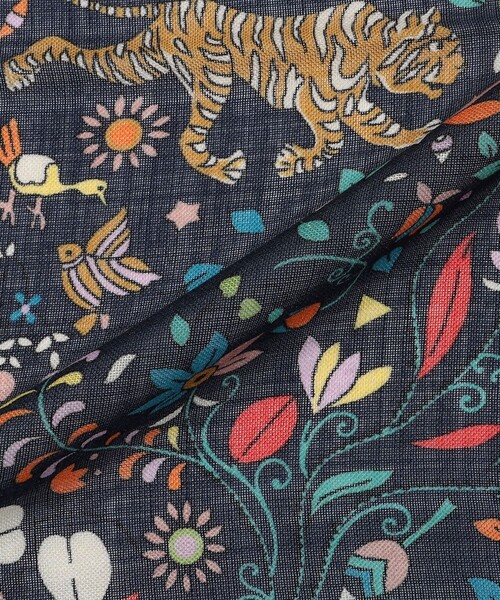 DRAKE'S（ドレイクス） スカーフ バンダナ Drake's TIGER GARDEN PRINT