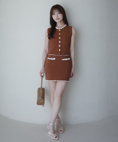 ワンピース SIGN BUTTON CROCHET SET UPの画像