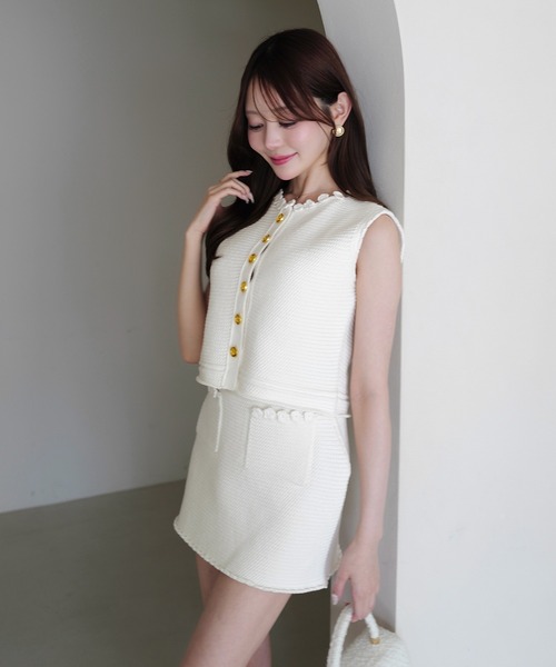 ワンピース SIGN BUTTON CROCHET SET UPの画像