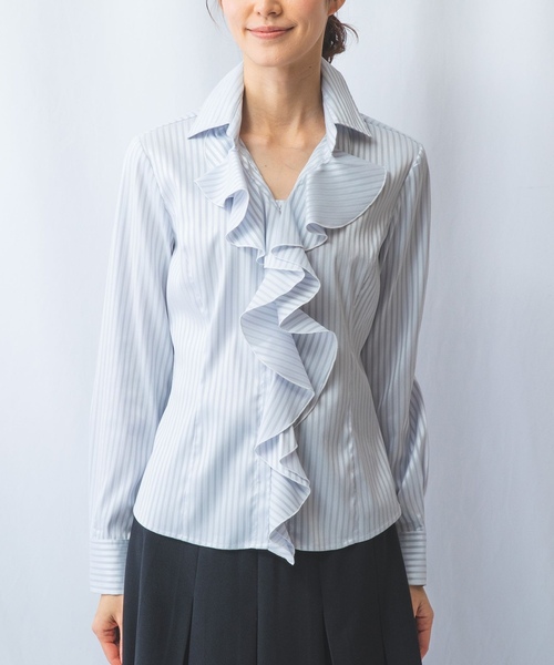 「NARACAMICIE」 長袖シャツ X-LARGE ブルー レディース_画像2