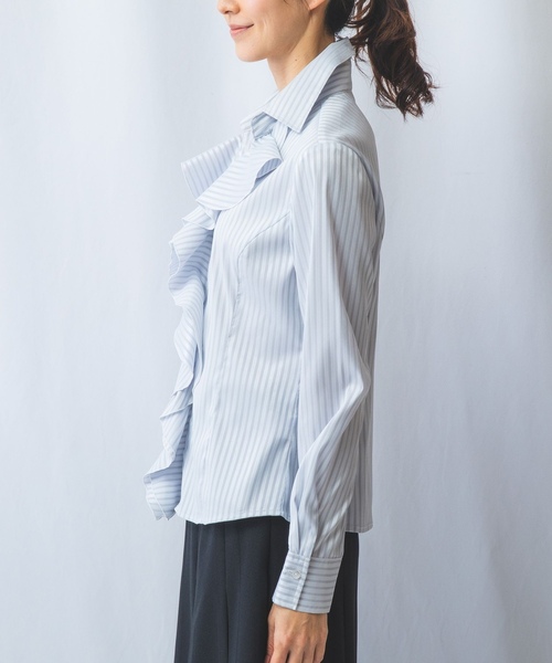 「NARACAMICIE」 長袖シャツ X-LARGE ブルー レディース_画像3