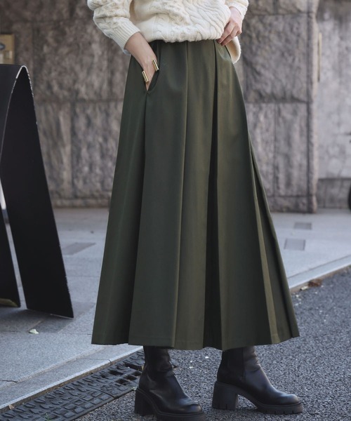 ELFRANK ロングスカート L カーキ レディース : ZOZOTOWN Yahoo!店