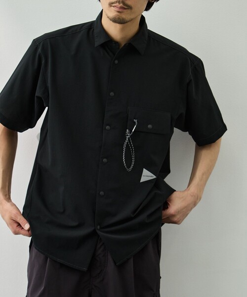 and wander シャツ and wander（アンドワンダー） シャツ 「and wander/アンドワンダー