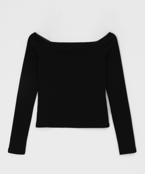 「BLACKUP」 長袖カットソー ONESIZE レッド レディース_画像4