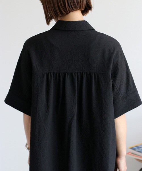 「cepo」 シャツワンピース M ブラック×ホワイト レディース_画像2