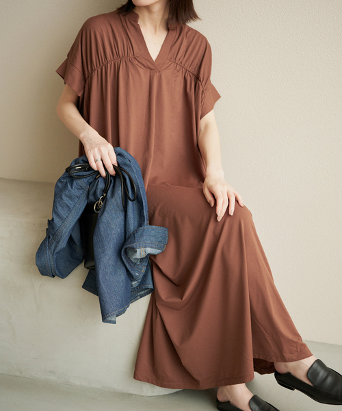 SLOBE IENA（スローブイエナ） ワンピース 半袖 スキッパーワンピース 