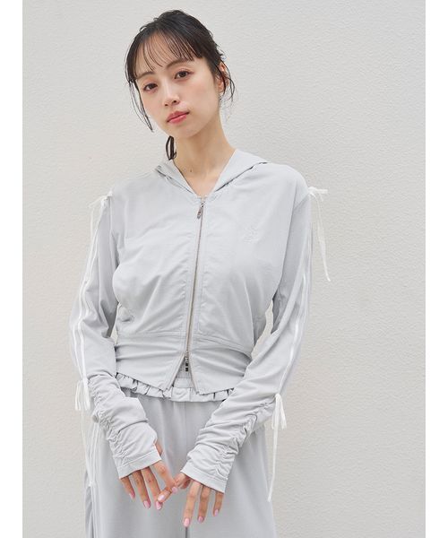 SNIDEL ジップアップパーカー ホワイト SNIDEL（スナイデル） ジップアップパーカー F ホワイト レディース