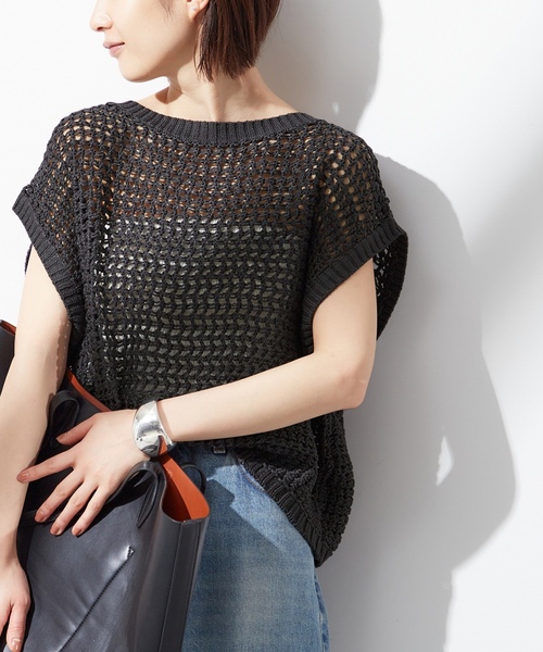 「journal standard L'essage」 ノースリーブニット - グレー レディース_画像9