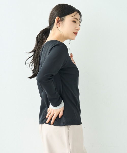 「mil」 長袖カットソー S ブラック レディース_画像3