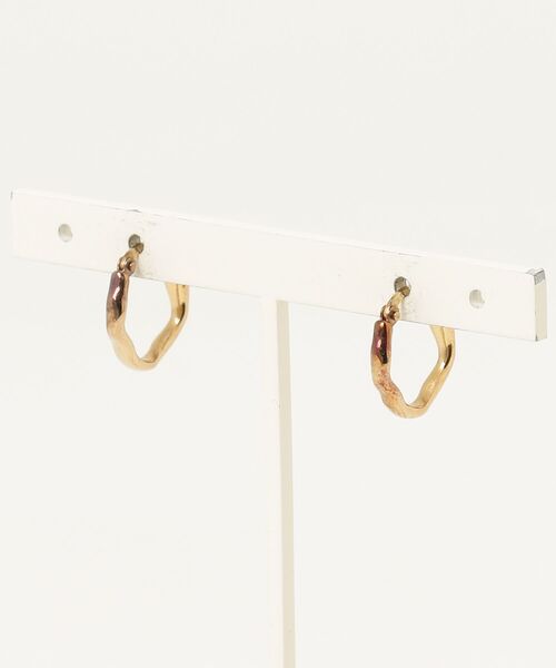 レディース ete ピアス 両耳 クロス イエローゴールド