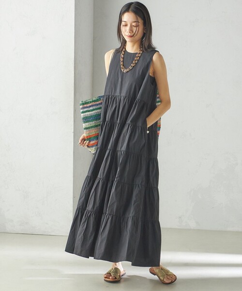 「Fanaka」 ノースリーブワンピース ONE SIZE ブルー レディース_画像2