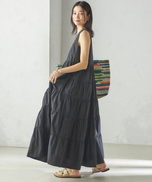 「Fanaka」 ノースリーブワンピース ONE SIZE ブルー レディース_画像3