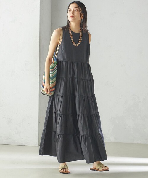 「Fanaka」 ノースリーブワンピース ONE SIZE ブルー レディース_画像6