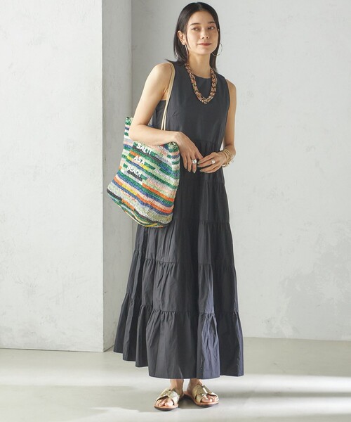 「Fanaka」 ノースリーブワンピース ONE SIZE ブルー レディース_画像7
