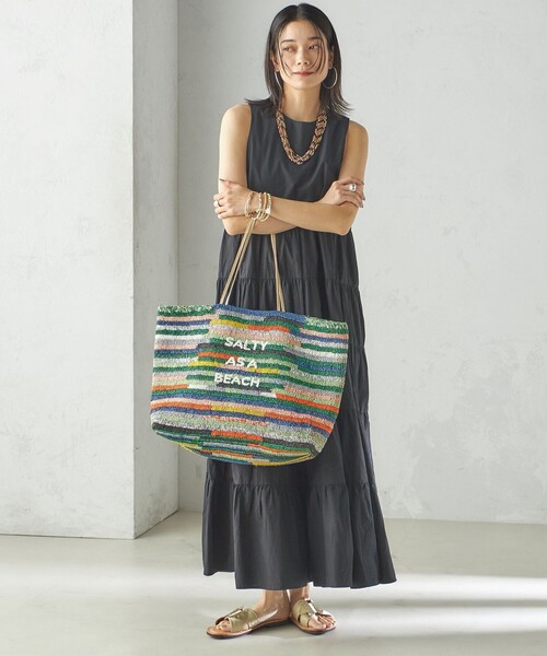 「Fanaka」 ノースリーブワンピース ONE SIZE ブルー レディース_画像8