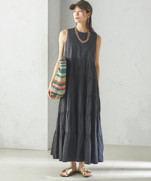 「Fanaka」 ノースリーブワンピース ONE SIZE ブルー レディース_画像9