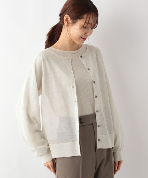 「GLOBAL WORK」 ニットカーディガン MEDIUM ブラック レディース_画像4