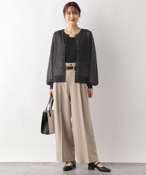 「GLOBAL WORK」 ニットカーディガン MEDIUM ブラック レディース_画像6