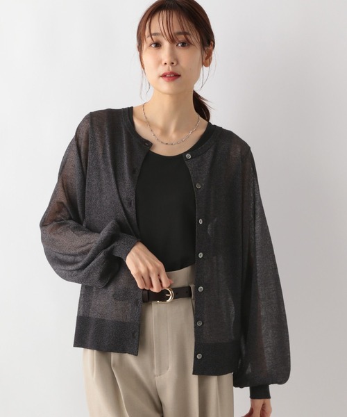 「GLOBAL WORK」 ニットカーディガン MEDIUM ブラック レディース_画像9