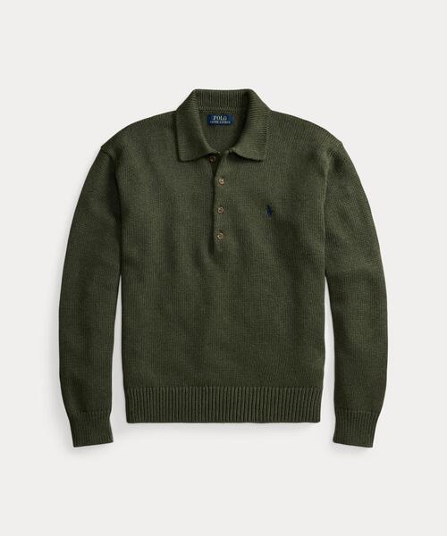POLO ポロ　ラルフローレン　ニット　ケーブル　カーキ　コットン POLO RALPH LAUREN（ポロ・ラルフローレン） ラルフローレン セーター