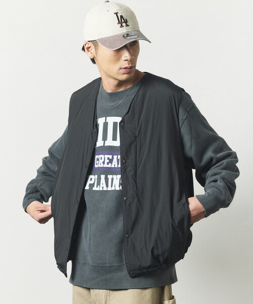 値下不可 プリマロフト ライナーベスト フリークス チャコール Lサイズ FREAK'S STORE（フリークスストア） コート ジャケット PRIMALOFT