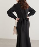 ワンピース バックリボンクロスワンピースの詳細画像1