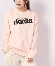 トレーナー スウェット DIMENSIONE danza　クロップド丈ロゴプリントクルー レディース DIMENSIONE danza トレーナー スウェット danza クロップド丈