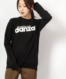トレーナー スウェット DIMENSIONE danza　クロップド丈ロゴプリントクルー レディース DIMENSIONE danza トレーナー スウェット danza クロップド丈