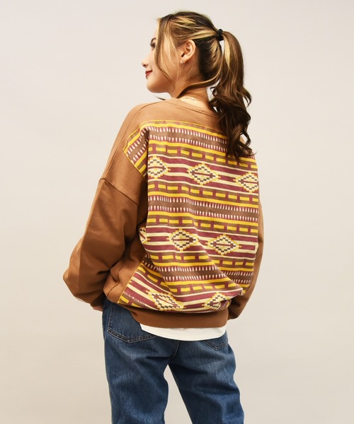 トレーナー スウェット バンダナremakeBIG SWEAT レディース