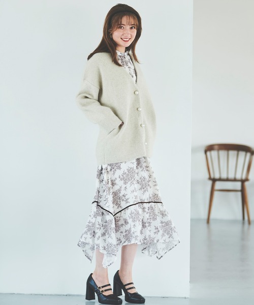 31 Sons de mode♡大人可愛いパール釦ふわふわニットコート 31 Sons de mode ニット パール釦ふわふわニットコート