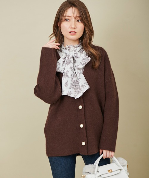 31 Sons de mode♡大人可愛いパール釦ふわふわニットコート 31 Sons de mode ニット パール釦ふわふわニットコート