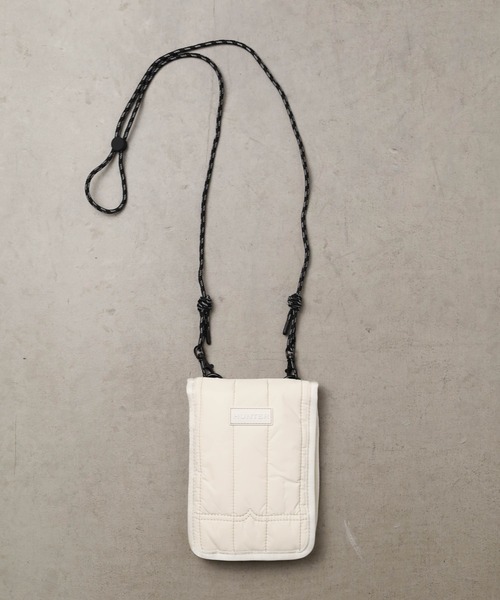ショルダーバッグ・ポシェット HUNTER UNISEX Intrepid Puffer Essential Phone Pouch White Wi UNISEX】INTREPID PUFFER ESSENTIAL PHONE POUCH（ポーチ