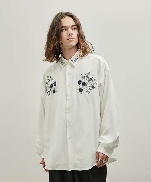 JUNRED（ジュンレッド） シャツ 「 UNISEX 」フラワーデコオーバー