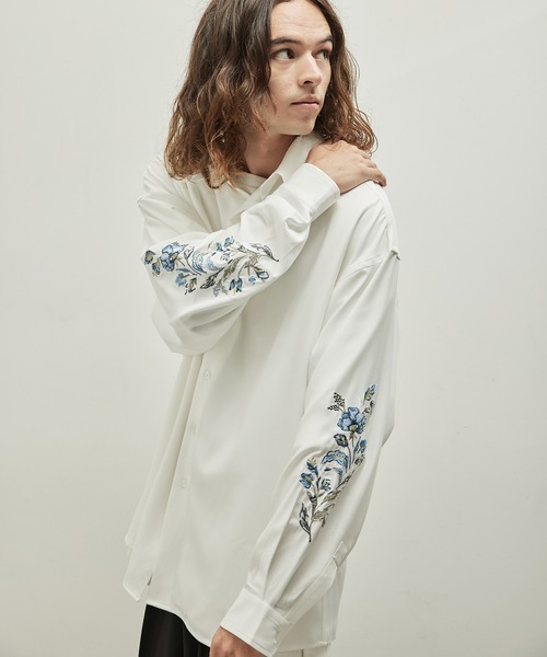 JUNRED（ジュンレッド） シャツ 「 UNISEX 」フラワーデコオーバー