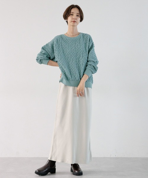 LEPSIM tシャツ Tシャツ ポコポコジャガードプルオーバー 187355