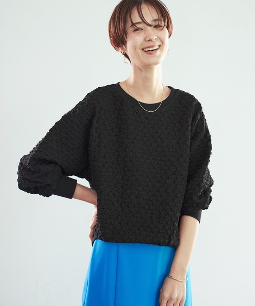 LEPSIM（レプシィム） tシャツ Tシャツ ポコポコジャガードプル