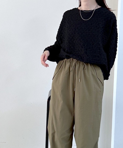 ★M★です LEPSIM tシャツ Tシャツ ポコポコジャガードプルオーバー 187355