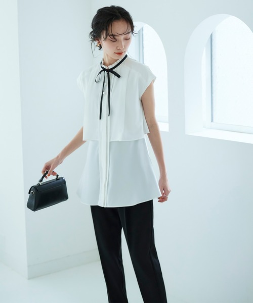 RUIRUE BOUTIQUE（ルイルエブティック） ブラウス シャツ 半袖 洗える