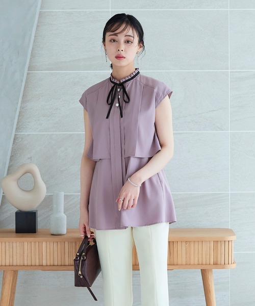 RUIRUE BOUTIQUE（ルイルエブティック） ブラウス シャツ 半袖 洗える