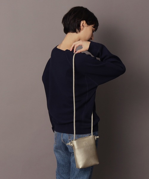 美品 HIROFU ショルダーバッグ ミニバッグ ロゴ刻印 f263 HIROFU（ヒロフ） ショルダーバッグ バッグ 「チェスタ