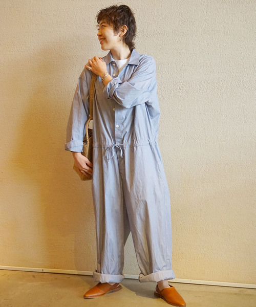 JOURNAL STANDARD LUXE パンツ ムジ.ストライプ オールインワン