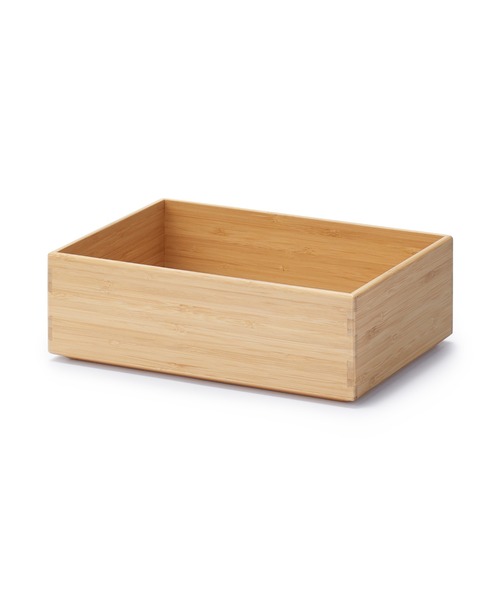 無印良品（MUJI） 収納 重なる竹材長方形ボックス ハーフ 小 約幅26