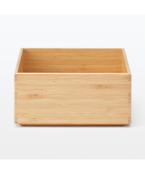 無印良品（MUJI） 収納 重なる竹材長方形ボックス ハーフ 小 約幅26