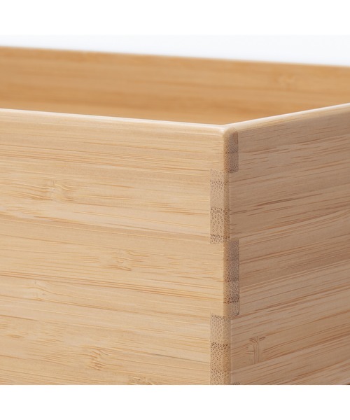 無印良品（MUJI） 収納 重なる竹材長方形ボックス ハーフ 小 約幅26
