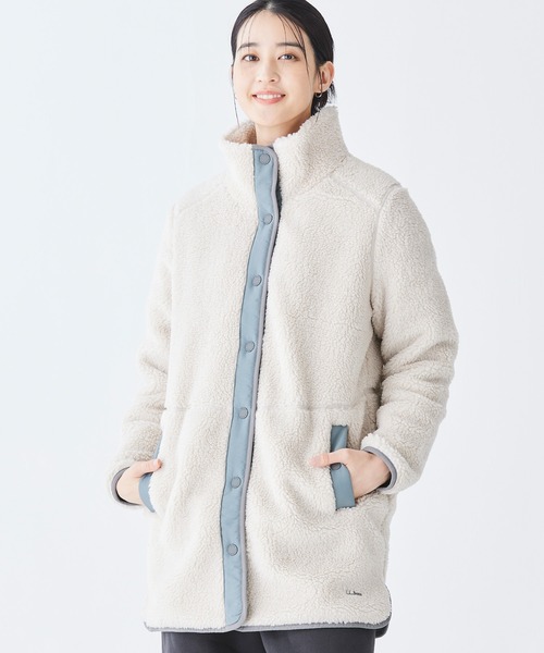 【LIGHT.GREY】フリース フーデッド コート L.L.Bean（エルエルビーン） コート アウター ビーンズ・シェルパ