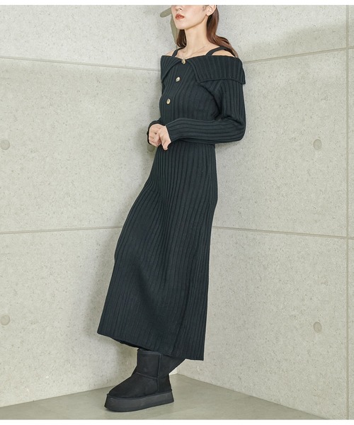ANAP（アナップ） ワンピース ワイド リブ ニット セットアップ