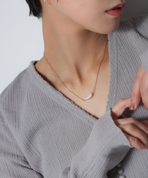 Lilas ネックレス ビワパールチェーンネックレス K10 レディース