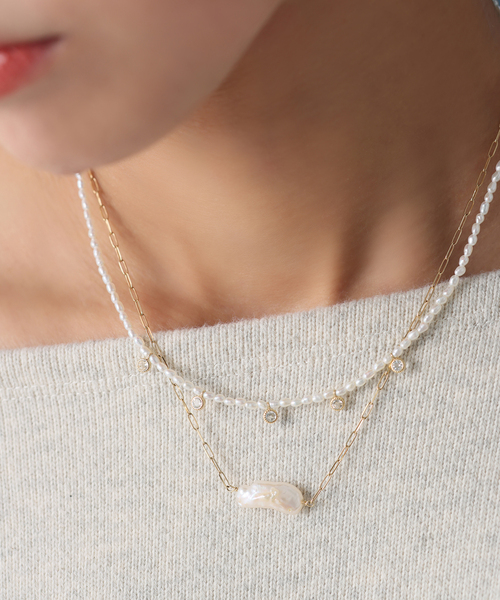 Lilas ネックレス ビワパールチェーンネックレス K10 レディース